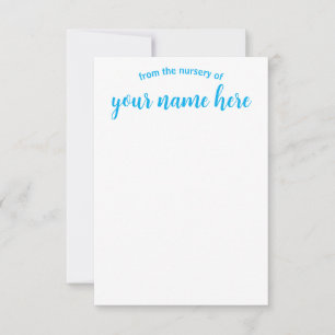 Tarjeta De Agradecimiento Notecas para bebés personalizadas
