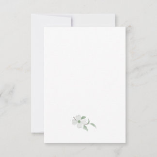 Tarjeta De Agradecimiento Notecnia plana Dogwood Watercolor