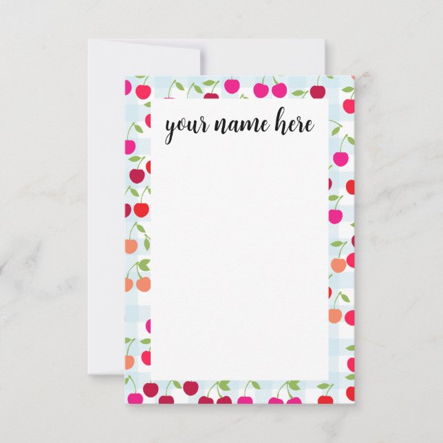 Tarjeta De Agradecimiento Notecnológicos de cerezo personalizados (Anverso)