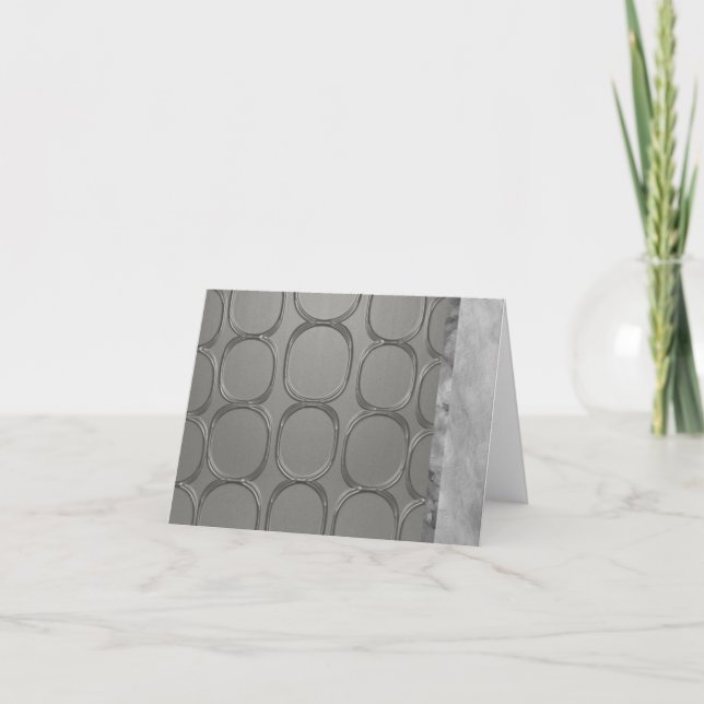 Tarjeta De Agradecimiento Notecnológicos de diseño plateado (Anverso)