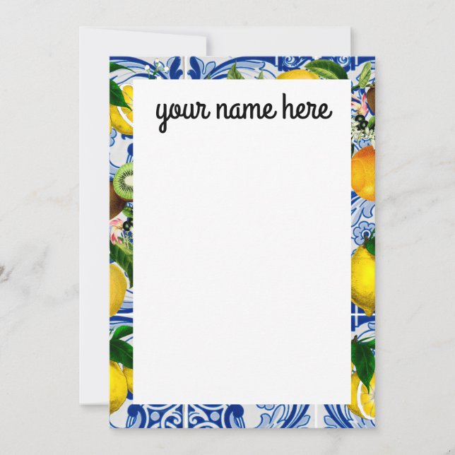 Tarjeta De Agradecimiento Notecnológicos de limón personalizados (Anverso)