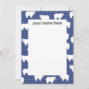 Tarjeta De Agradecimiento Notecnológicos de oso polar personalizado