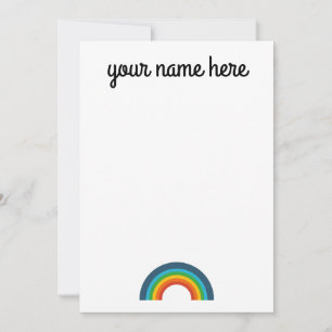 Tarjeta De Agradecimiento Notecnológicos personalizados de estética arcoiris