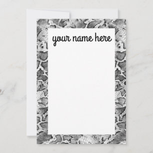 Tarjeta De Agradecimiento Notecnológicos personalizados de piel de serpiente