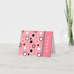 Tarjeta De Agradecimiento Notecnológicos personalizados de punto de polka ro
