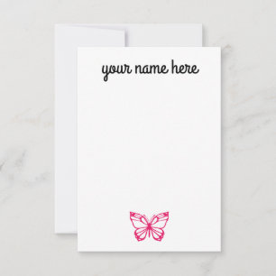 Tarjeta De Agradecimiento Notecnológicos personalizados para mariposas para