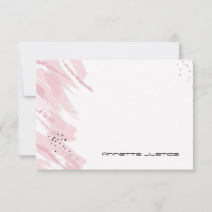 Tarjeta De Agradecimiento Notecnológicos personalizados rosados