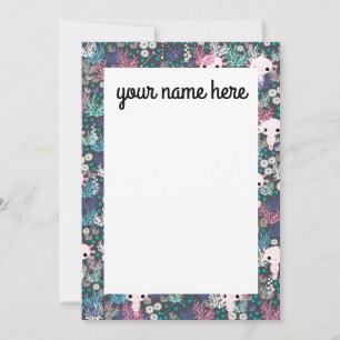 Tarjeta De Agradecimiento Notecnos Axolotl personalizados