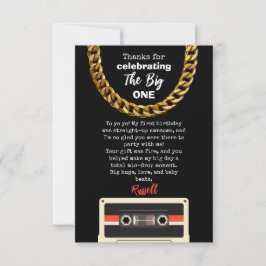 Tarjeta De Agradecimiento Notorious One 1st Birthday Thank You card
