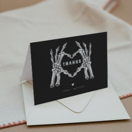 Tarjeta De Agradecimiento NOVA Halloween Manos del Corazón Gótico del Calave