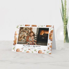 Tarjeta De Agradecimiento Novedad Gingerbread Masculino Feriado Foto