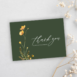 Tarjeta De Agradecimiento Novedosa boda Minimalista elegante y rústica moder