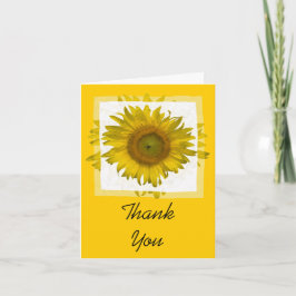 Tarjeta De Agradecimiento Novia amarilla de girasol gracias