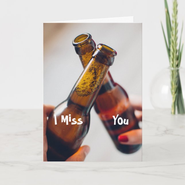 Tarjeta De Agradecimiento Novia amiga amiga de Bebe te extraña (Anverso)