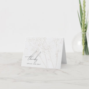 Tarjeta De Agradecimiento Novia y Novio Caligrafía Agradecimientos