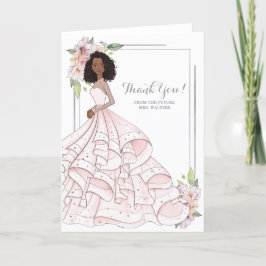 Tarjeta De Agradecimiento Novias afroamericanas duchas de novias futuras Sra