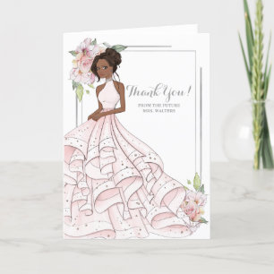 Tarjeta De Agradecimiento Novias afroamericanas duchas de novias futuras Sra