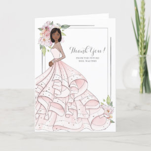 Tarjeta De Agradecimiento Novias afroamericanas duchas de novias futuras Sra