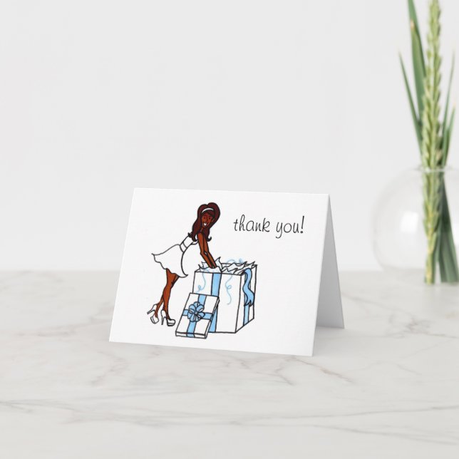 Tarjeta De Agradecimiento Novias Gracias (en blanco) (Anverso)