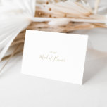 Tarjeta De Agradecimiento Novias Minimalistas simples de oro gracias<br><div class="desc">Esta simple fiesta minimalista de agradecimiento es perfecta para un boda moderno. El diseño,  sencillo y elegante,  presenta una tipografía de escritura clásica y elegante en oro.</div>