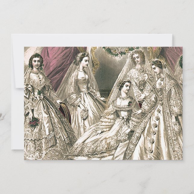 Tarjeta De Agradecimiento Novias victorianas (Anverso)