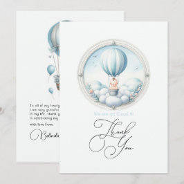 Tarjeta De Agradecimiento Nube 9 Baby Shower