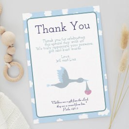 Tarjeta De Agradecimiento Nubes de cielo azul en la tormenta de Baby Shower