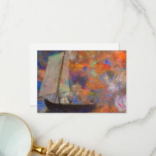 Tarjeta De Agradecimiento Nubes de flores de Odilon Redon