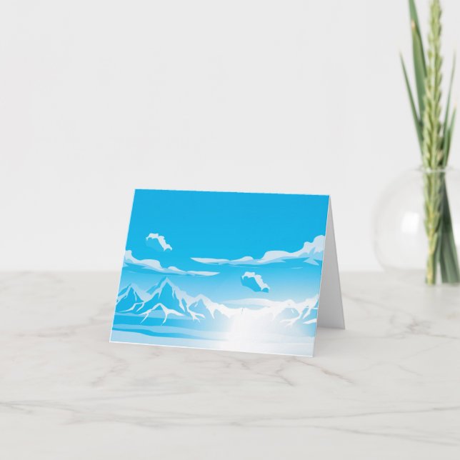 Tarjeta De Agradecimiento Nubes en el cielo azul (Anverso)