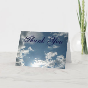 Tarjeta De Agradecimiento Nubes gracias