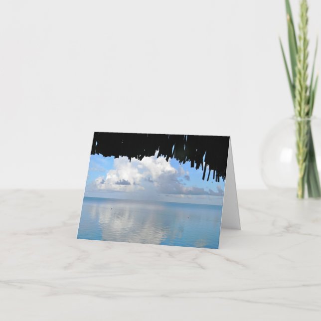 Tarjeta De Agradecimiento Nubes sobre Bora Bora (Anverso)