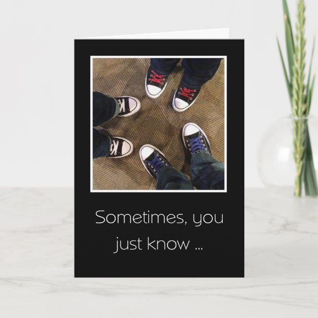 Tarjeta De Agradecimiento Nuestra amistad estaba destinada a ser. (Anverso)