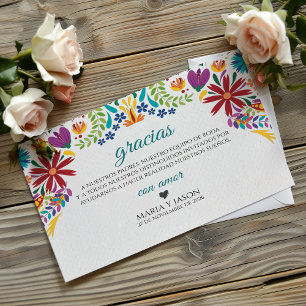 Tarjeta De Agradecimiento Nuestra Boda Flores Botánicas Boda Española