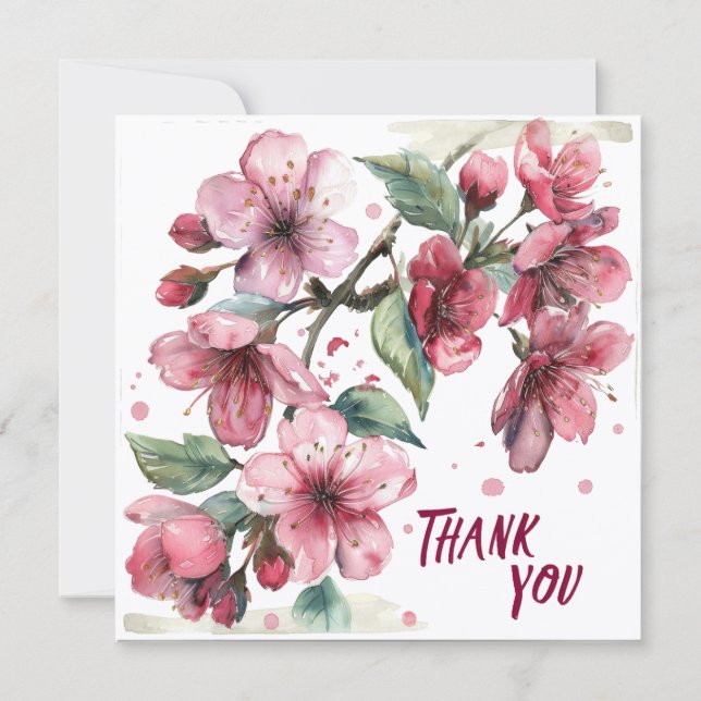 Tarjeta De Agradecimiento Nuestra boda gracias. (Anverso)
