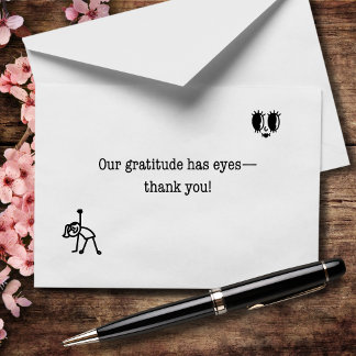 Tarjeta De Agradecimiento Nuestra Gratitud Tiene Los Ojos