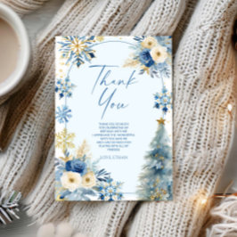 Tarjeta De Agradecimiento Nuestra pequeña fiesta de cumpleaños de invierno a