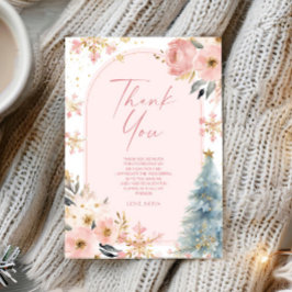 Tarjeta De Agradecimiento Nuestra pequeña fiesta de cumpleaños de invierno r