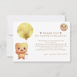 Tarjeta De Agradecimiento Nuestra pequeña galleta cumple UN año Foto Cumplea