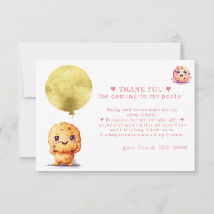 Tarjeta De Agradecimiento Nuestra pequeña galleta se vuelve una foto primer 