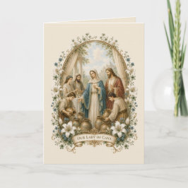 Tarjeta De Agradecimiento Nuestra Señora de Caná Boda Católica