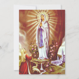 Tarjeta De Agradecimiento Nuestra Señora de Lourdes