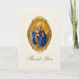 Tarjeta De Agradecimiento Nuestra Señora de Pompei Boda