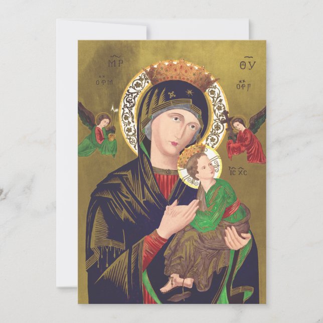 Tarjeta De Agradecimiento Nuestra Señora del Perpetuo Socorro (Anverso)