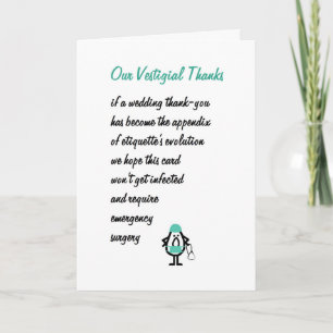 Tarjeta De Agradecimiento Nuestras gracias rudimentarias - un poema del de