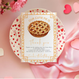 Tarjeta De Agradecimiento Nuestro cortijo Fiesta del primer cumpleaños