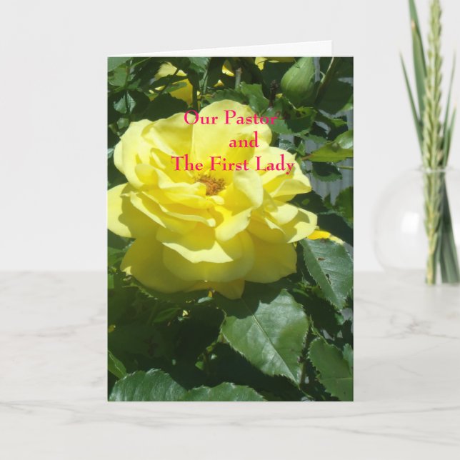 Tarjeta De Agradecimiento Nuestro Pastor y la Primera Dama (Anverso)