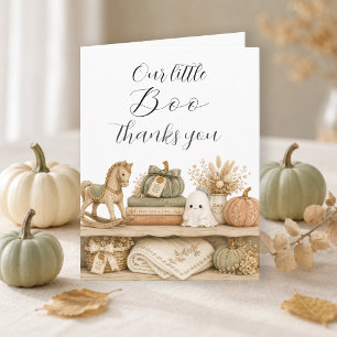 Tarjeta De Agradecimiento Nuestro pequeño Boo te da las gracias Cute Ghost G