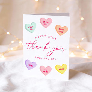 Tarjeta De Agradecimiento Nuestro Pequeño Corazón Dulce Baby Shower