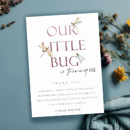 Tarjeta De Agradecimiento Nuestro pequeño error de bebida rosada cualquier c