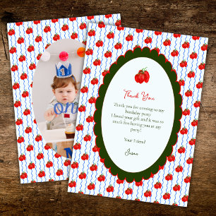 Tarjeta De Agradecimiento Nuestro pequeño tomate se está convirtiendo en una